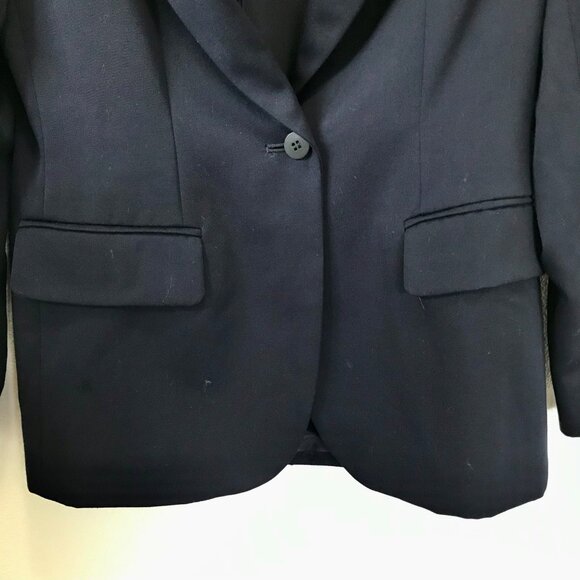 Classiques‎ Entier 100% Wool Vintage Navy Blue Women's Blazer. Size Petite XS - Picture 5 of 13